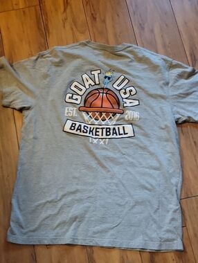 GOAT USA Gray Basketball Short Sleeve Tee